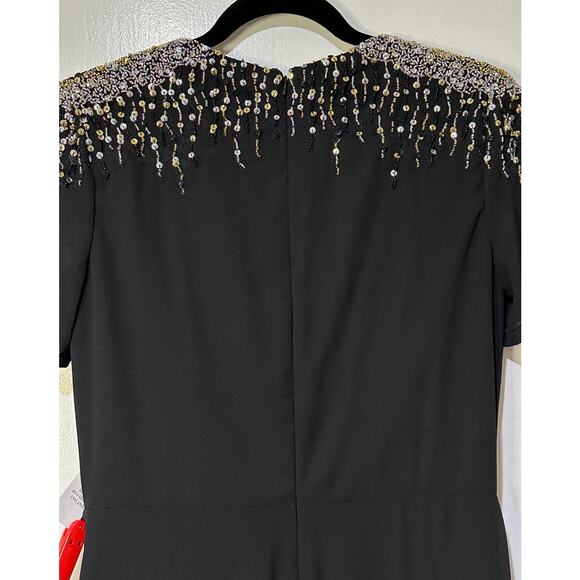 Ieena Mac Duggal Sequined Embellished Shoulder Evening Gown Size 8 NWOT #55704 - Picture 11 of 16